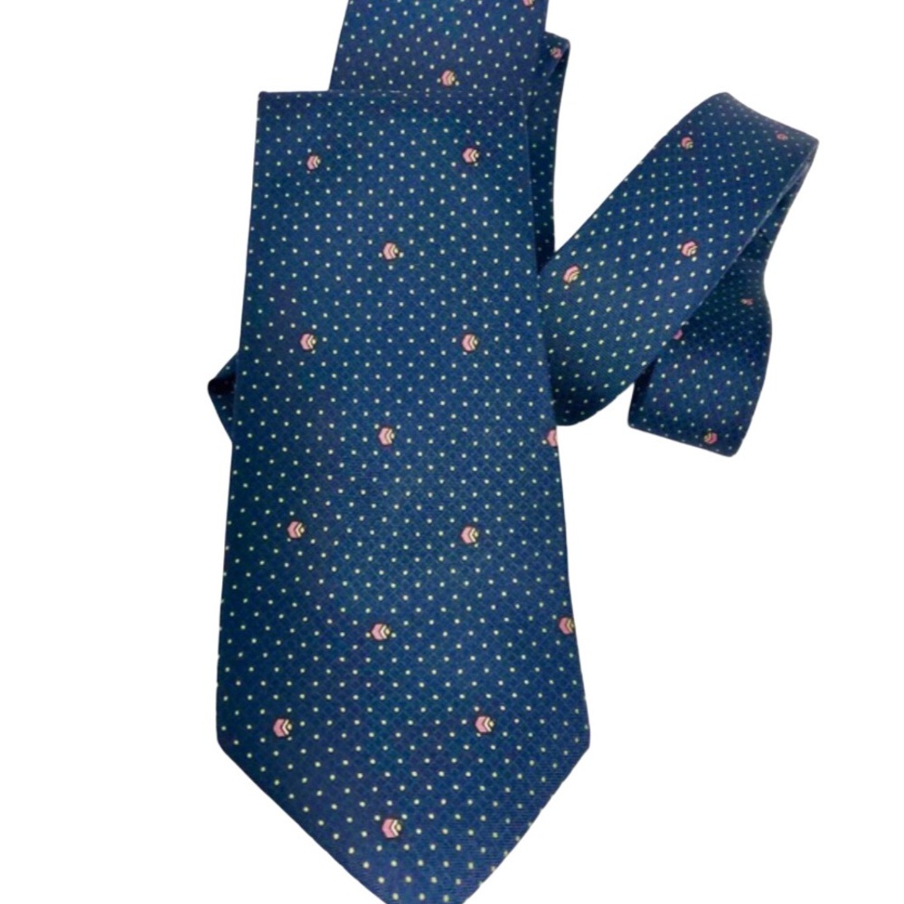 Etienne Aigner Dark Blue Pure Silk Tie